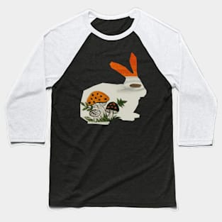 Retro mushroom bunny rabbit Baseball T-Shirt